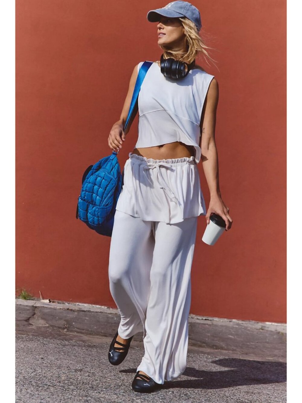 NWT Free People Movement Skirt Flirt Two-Piece Pants Set Ivory Medium
